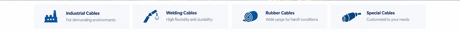 Industrial, welding, rubber and special cable categories